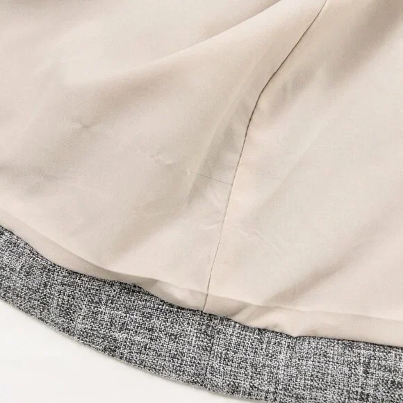 Lulus Promotion Gray Open Front Back Slit Lined Woven Wool Blazer Size Medium - Picture 7 of 12